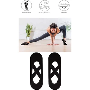 Maruf Shop 2 Adet Bayan Kaydırmaz Tabanlı Yoga Pilates Fitness Dans ve Spor Çorabı