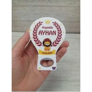 Onura Tasarlat 20 Adet Balon Magnet Açacak Sarı Kırmızı Yeni Doğan, Doğum Günü, Sünnet, Nişan, Söz, Düğün Hediyelik