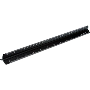 Mimari Cetvel 30 cm Alüminyum Üçgen Cetvel Çeşitli Ölçeklerde Mimarlar Için 1:20, 1:25, 1:50, 1:75, 1:100, 1:125 (Yurt Dışından)