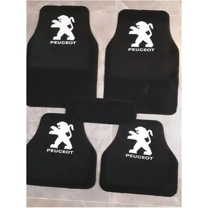 Peugeot Logolu Füme Halı Paspas Çift Kat