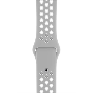 Piyasa Sepeti Apple Watch Uyumlu Series 3 38 mm Fileli Kordon Gri-Beyaz