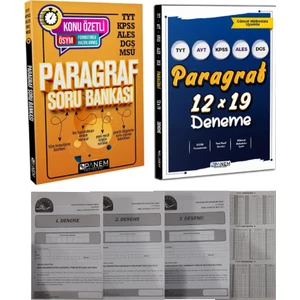 Panem Yayınları TYT Türkiye Geneli 3'li Deneme + Panem Paragraf Soru Bankası + Paragraf 12X19 Deneme