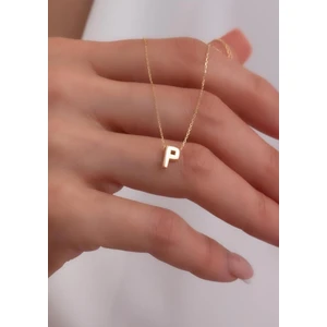 Bayar Gold 14 Ayar Altın P Harf Kolye