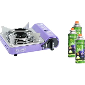 Tekli Mini Portatif Ocak Mor+3 Adet Kartuş KTS-227 ORC-014-E3