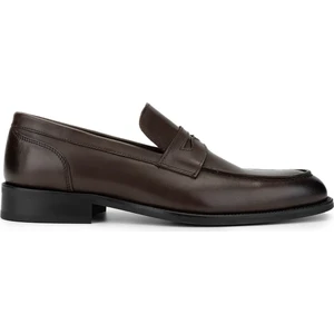 Tamer Tanca Erkek Hakiki Deri Kahverengi Loafer Ayakkabı 1097 8025 Erk Ayk SK24-25 Kahve