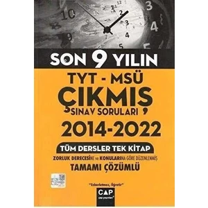 Çap Yayınları TYT MSÜ Son 9 Yılın Çıkmış Soruları