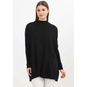 5315 Balıkçı Yaka Tunik Siyah
