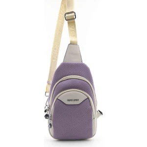 Silver & Polo Lila - Kemik SP959 Kadın Bel Çantası