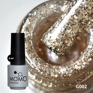 Momo Professional, Glitter Kalıcı Oje G002, Yoğun Altın Parıltılı, 4 ml