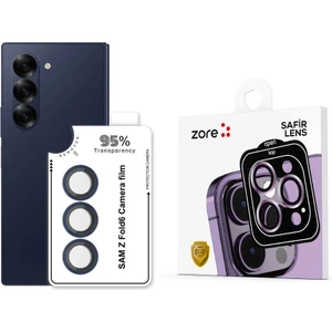 Samsung Galaxy Z Fold 6 Parmak İzi Bırakmayan Anti-Reflective Özel Safir Kamera Lens Koruyucu Cl-11