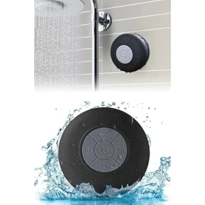Su Geçirmez Bluetooth Duş Hoparlörü Siyah Kolay Taşınabilir Tasarım