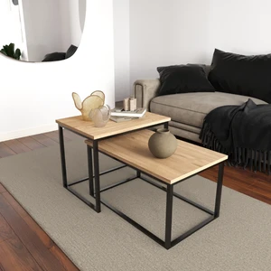 Pissa Metal Ayak Orta Sehpa Yan Sehpa 2li Zigon Sehpa Sepet