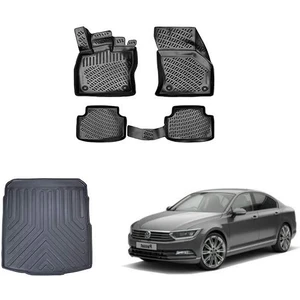 Volkswagen Passat B8-B8.5 2015+ Rizline 3D Paspas ve Bagaj Havuzu