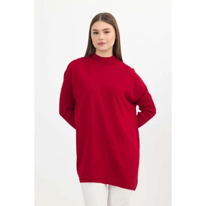 5315 Balıkçı Yaka Tunik Kırmızı