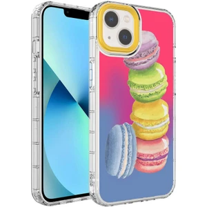 Apple iPhone 14 Kılıf Kamera Korumalı Renkli Desenli Sert Silikon Korn KAPAK-NO12