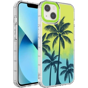 Apple iPhone 14 Plus Kılıf Kamera Korumalı Renkli Desenli Sert Silikon Korn Kapak-No8