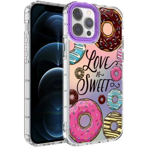 Apple iPhone 13 Pro Max Kılıf Kamera Korumalı Renkli Desenli Sert Silikon Korn KAPAK-NO11