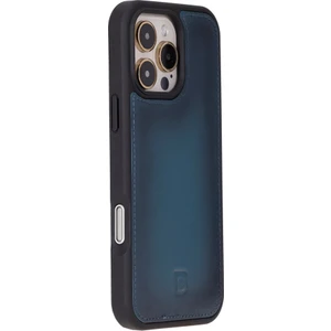 Apple iPhone 16 Pro Uyumlu,  Deri, El Yapımı Kılıf, Gölgeli Mavi