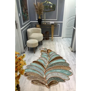 Doruklar Home Collection Kaymaz Taban Yıkanabilir Dijital Baskı Dekoratif Modern Desenli Elegance Serisi Lazer Kesim Dot Taban Halı ELG24