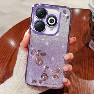 Infinix Smart 8 4g / Tecno Spark Go 2024 4g Rhinestone Dekor Gradyan Tpu Kapağı (Yurt Dışından)