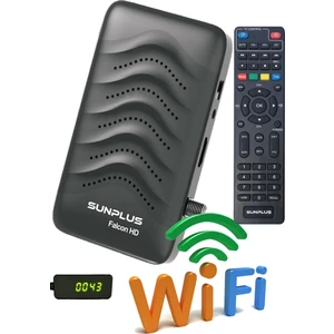 Sun Plus Falcon Çanaklı-Çanaksız Wi-Fi Dahil Full Hd  Uydu Alıcısı (Sınırsız Sinema Paketli)