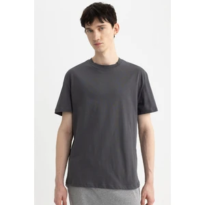 New Regular Fit Bisiklet Yaka Basic Düz %100 Pamuk Kısa Kollu Tişört V7699AZ24SP
