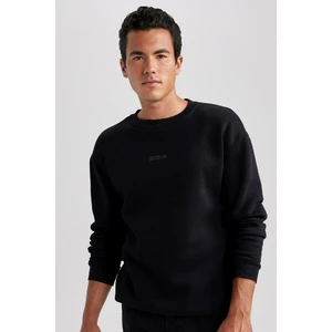 Boxy Fit Bisiklet Yaka Baskılı Sweatshirt X8282AZ23AU