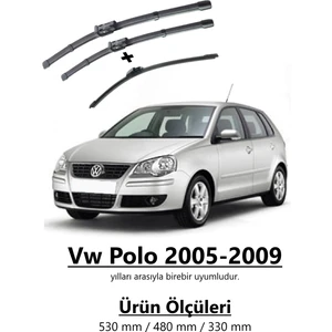 Vw Polo 2005-2009 Ön ve Arka Muz Silecek Takımı