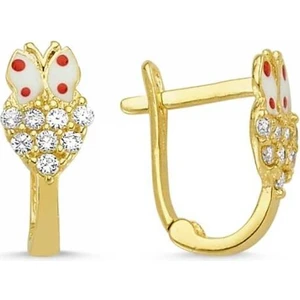 Sembol Gold Altın Çocuk J Küpe Sg42-6994