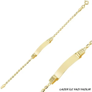 Sembol Gold Altın Çocuk Bileklik 14 Ayar Lazerle İsim Yazılır Sg42-6601