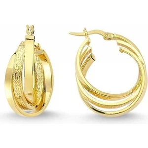 Sembol Gold Altın İtaly Halka Küpe