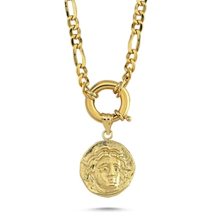 Sembol Gold Altın Madalyon Kolye Yeni Model