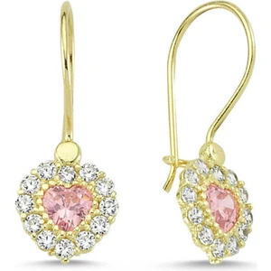 Sembol Gold Altın Çocuk Küpe 14 Ayar Sallantılı Model Taşlı Sg42-70021
