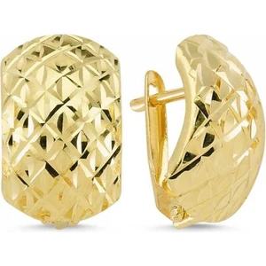 Sembol Gold 14 Ayar Altın Desenli J Küpe 2.21 Gr