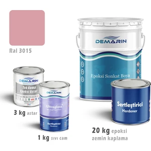 Epoksi Zemin Kaplama 20 Kg Set (3 Kg Astar +20 Kg Epoksi Zemin Kaplama +1 Kg Sıvı Cam)