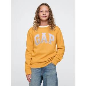 Erkek Çocuk Sarı Gap Logo Grafikli Fleece Sweatshirt
