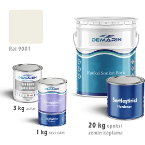 Epoksi Zemin Kaplama 20 Kg Set (3 Kg Astar +20 Kg Epoksi Zemin Kaplama +1 Kg Sıvı Cam)