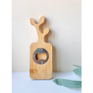 Bambu Mıknatıslı Şişe Açacağı - Geyik Tasarımlı Açacak