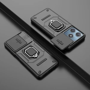 Oppo Realme C61 Kılıf, [tam Kamera Koruması] [360° Dönebilen Destek Halkası] Askeri Sınıf Sert Koruyucu Telefon Kılıfı Kapağı (Yurt Dışından)