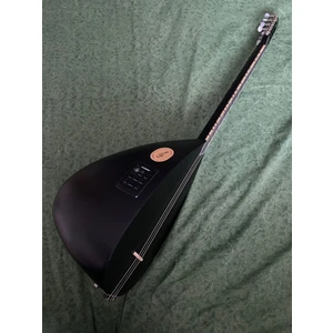 Bağlama Evi Ekolayzerli Profesyonel Gitar Buru Mat Siyah Kısa Sap Bağlama Saz