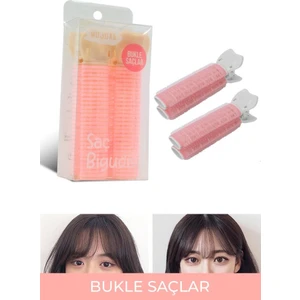 Klipsli Saç Bigudi Set Açık Pembe Renk