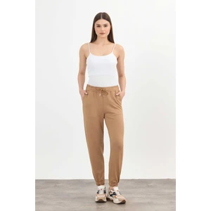 8242 Paça Lastik Eşofman Camel