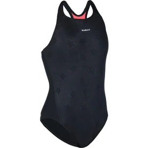 Nabaiji Çocuk Y Kesim Sırt Detaylı Mayo - Siyah - 500 KAMYLEON