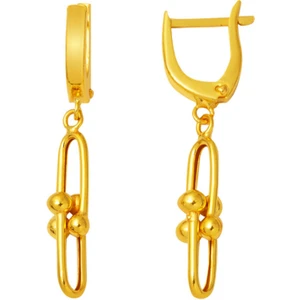 22 Ayar Tiffany Sallantılı Altın Küpe