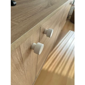 Sienta Home Dekoratif Doğal Ahşap 8’li Dolap Kulpu Beyaz