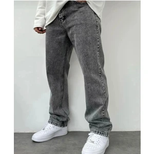 Oray Store  Gri Asit Yıkama Baggy Pantolon