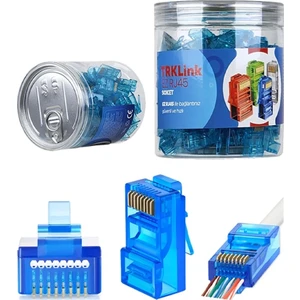 Trklink Ez RJ45 Konnektör (Mavi) 100 'lü Paket Yeni Nesil