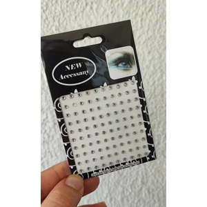 100 Adet Kendinden Yapışkanlı Tek Ölçü Yüz, Göz, Saç, Vücut ve Tırnak Taş Sticker