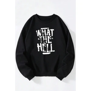 The Wert Eminem Recovery Baskılı Kadın/erkek Siyah Bisiklet Yaka Pamuklu Sweatshirt