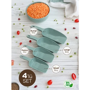 4'lü Set Plastik Erzak Kürek Seti Mint